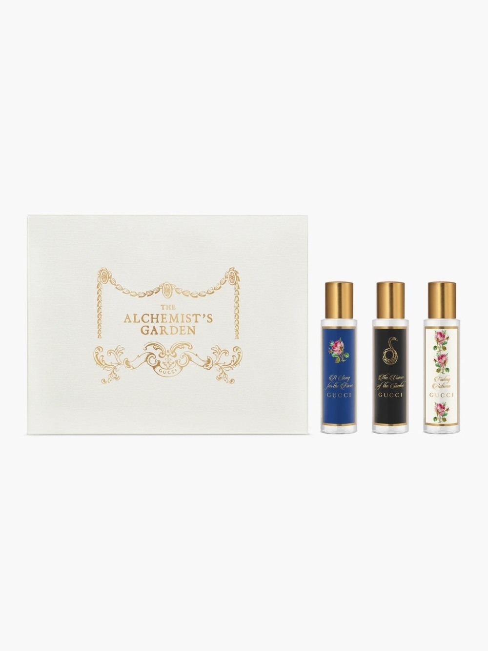 Gucci White, Blue & Black Roller Fragrance Set